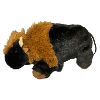 Folkmanis Hand Puppet Small Bison Toy Realistic Plush Retired #3108 10 Inches