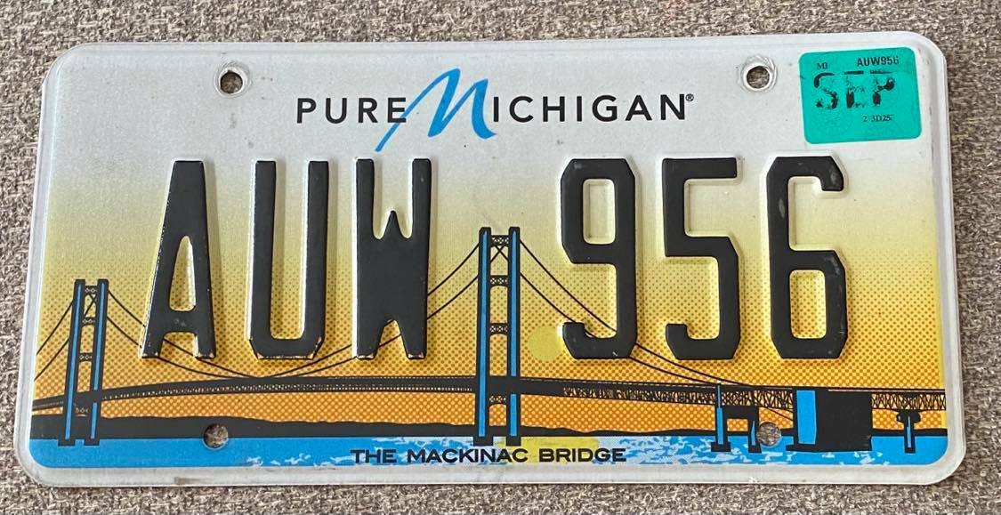 Michigan 2016 THE MACKINAC BRIDGE GRAPHIC License Plate NICE QUALITY AUW 956 eBay