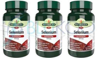 Natures Aid Selen mit Zink und Vitaminen A C & E - 90 Tabletten (3er Pack)
