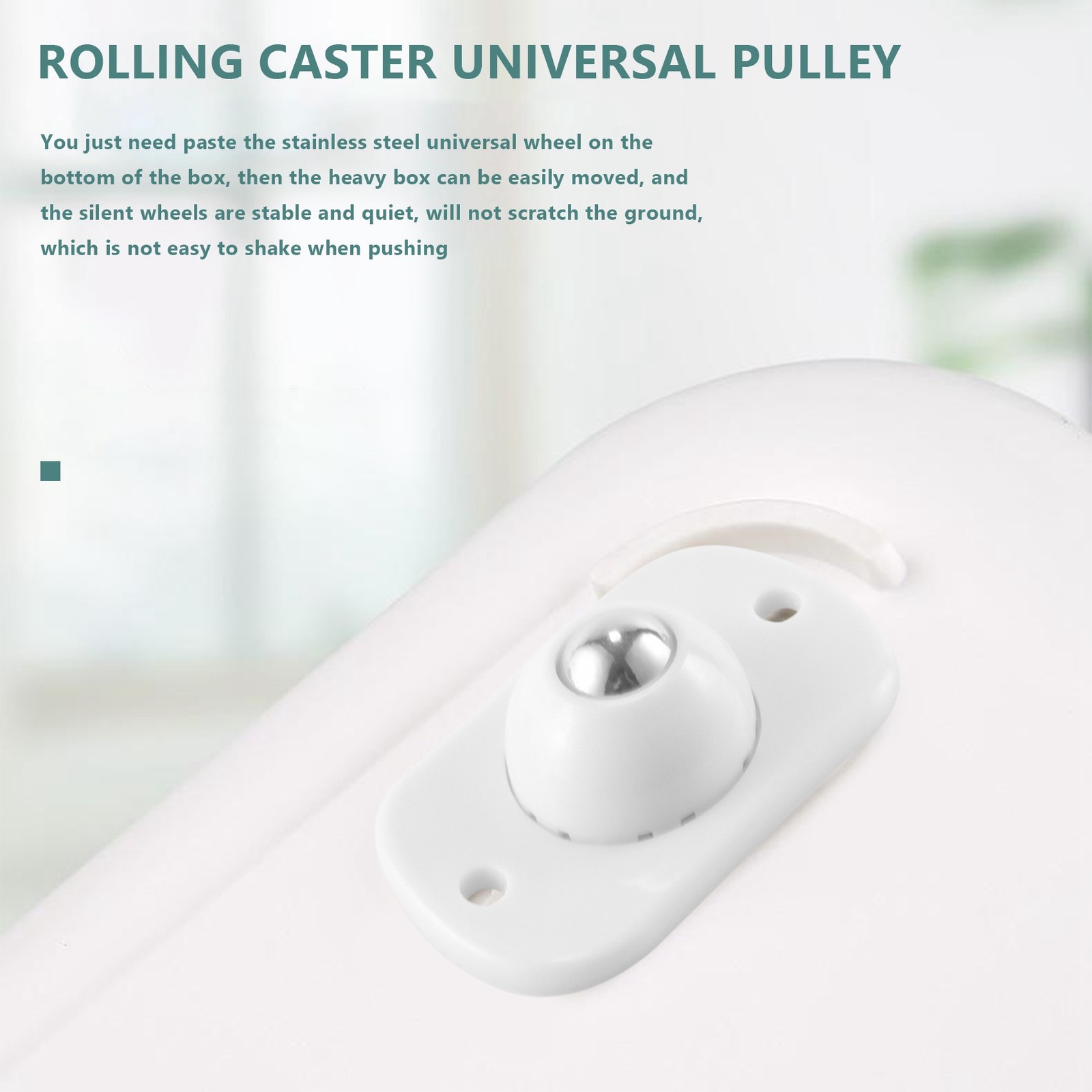 2X(16Pcs Stainless Steel  Swivel Caster Wheels with 360 Degree Rotation for7678