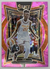 2025 Panini WNBA Select Saniya Rivers #52 Concourse Pink Ice Prizms RC Sun