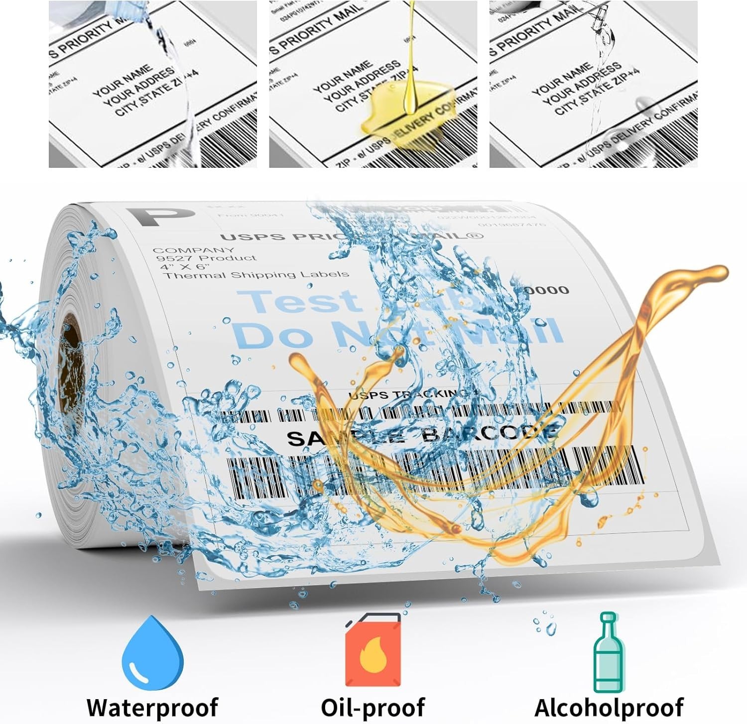 4000 Direct Thermal Shipping Labels for Zebra Printers