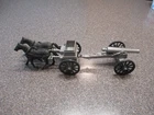 VINTAGE MARX BLUE & GRAY CIVIL WAR PLAYSET CAISSON & CANNON W/HORSES