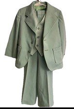 Vintage 1970s Sears Boys Light  Green 3 Piece Suit Size 6