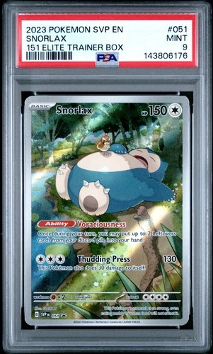 2023 POKEMON SVP EN-SV BLACK STAR PROMO 151 ELITE TRAINER BOX #051 SNORLAX PSA 9