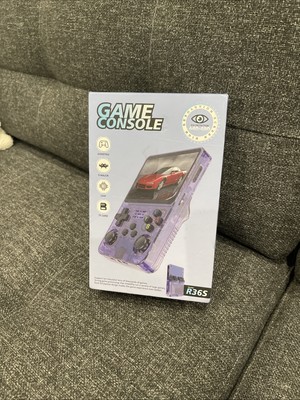 PURPLE 2024 R36S Retro Handheld Game Console 64GB Consoles 15000+ Games