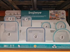 Snapware 38-Piece Plastic Food Storage Set BPA-Free, Snaplock Lids for Kitchen