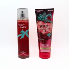 Bath & Body Works Velvet Sugar Fine Fragrance Mist & Body Cream 2pc set - NEW