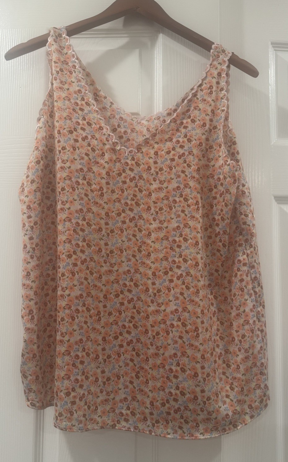Lauren Conrad Tank Top Shell Floral Sz L