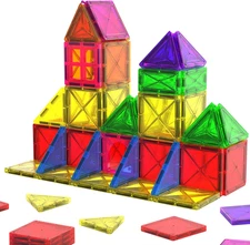 Mini Magnetic Tiles Travel Set for Kids 3+ Preschool Educational Blocks Toy