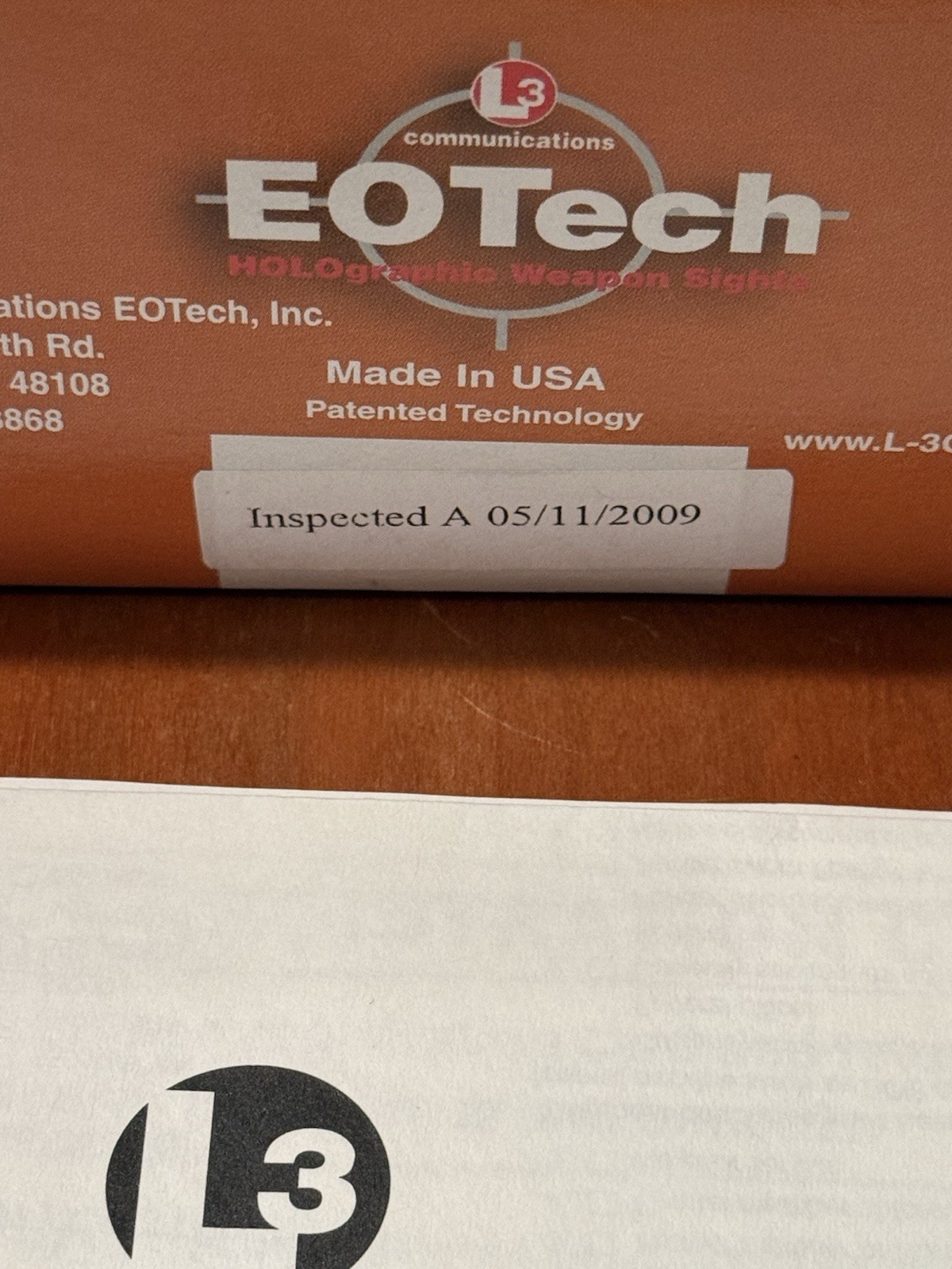 EOTECH 553 A.65 Holographic Sight with Original Case SU-231/PEQ NOS Red Laser