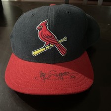 VTG 00sNew Era MLB St. Louis Cardinals Hat Cap Fitted 7 3/4 Auto Jeff Suppan #37