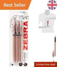 Image of Zebra Classic Rose Gold Ballpoint Pens - Durable 3 Pack with Triangular Barrel