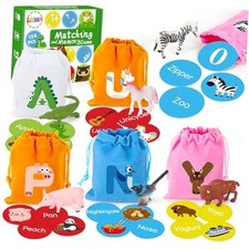 Alphabet Learning Toys for Toddlers, Word Work Small Group Set with 108 Cards