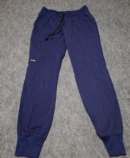 Grey's Anatomy Navy Blue Jogger Scrub Pants Extra Small Petite Spandex Stretch