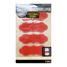 K & Company Red Chalkboard Labels Craft Stickers