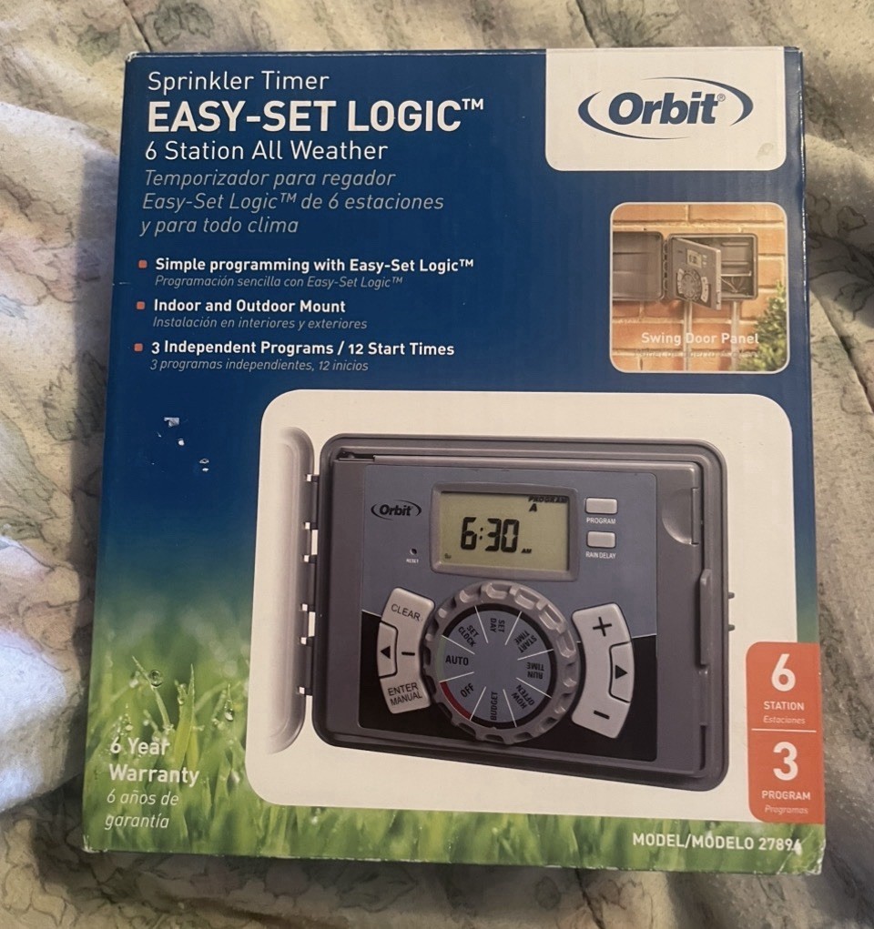 Orbit 57896 Easy-Set Logic Lawn Sprinkler Timer 6-Station 3 Programs All Weather