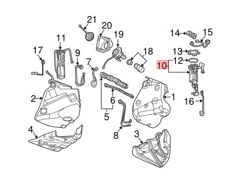 05-13 CHEVROLET CORVETTE C6 CADILLAC XLR RIGHT FUEL PUMP MODULE ASSEMBLY TANK OE