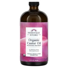 Organic Castor Oil, 32 fl oz 946 ml 