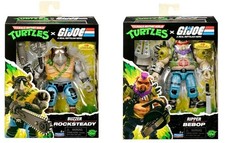 PLAYMATES TEENAGE MUTANT NINJA TURTLES x GI JOE RIPPER BEBOP & BUZZER ROCKSTEADY