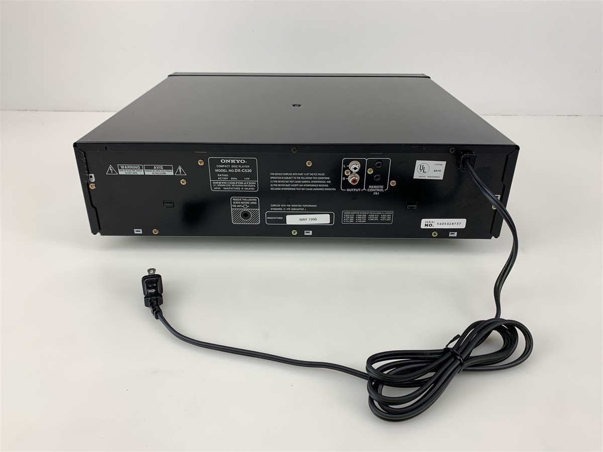 ONKYO DX-C530 6 Disk CD Player Compact Disc Changer No Remote