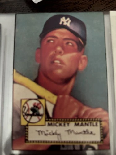 1952 Topps - High # Mickey Mantle #311 "e" in Signature Pointing Down