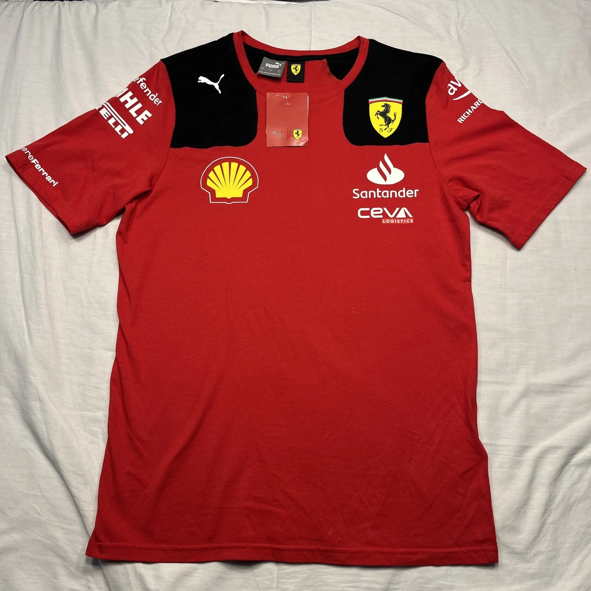 T-shirt Homme Ferrari F1 Team 2016 – Noir, Taille XL – Neuf