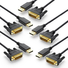 DisplayPort to DVI Cable 6ft 5 Pack, DP Display Port to DVI D Cable Adapter M...