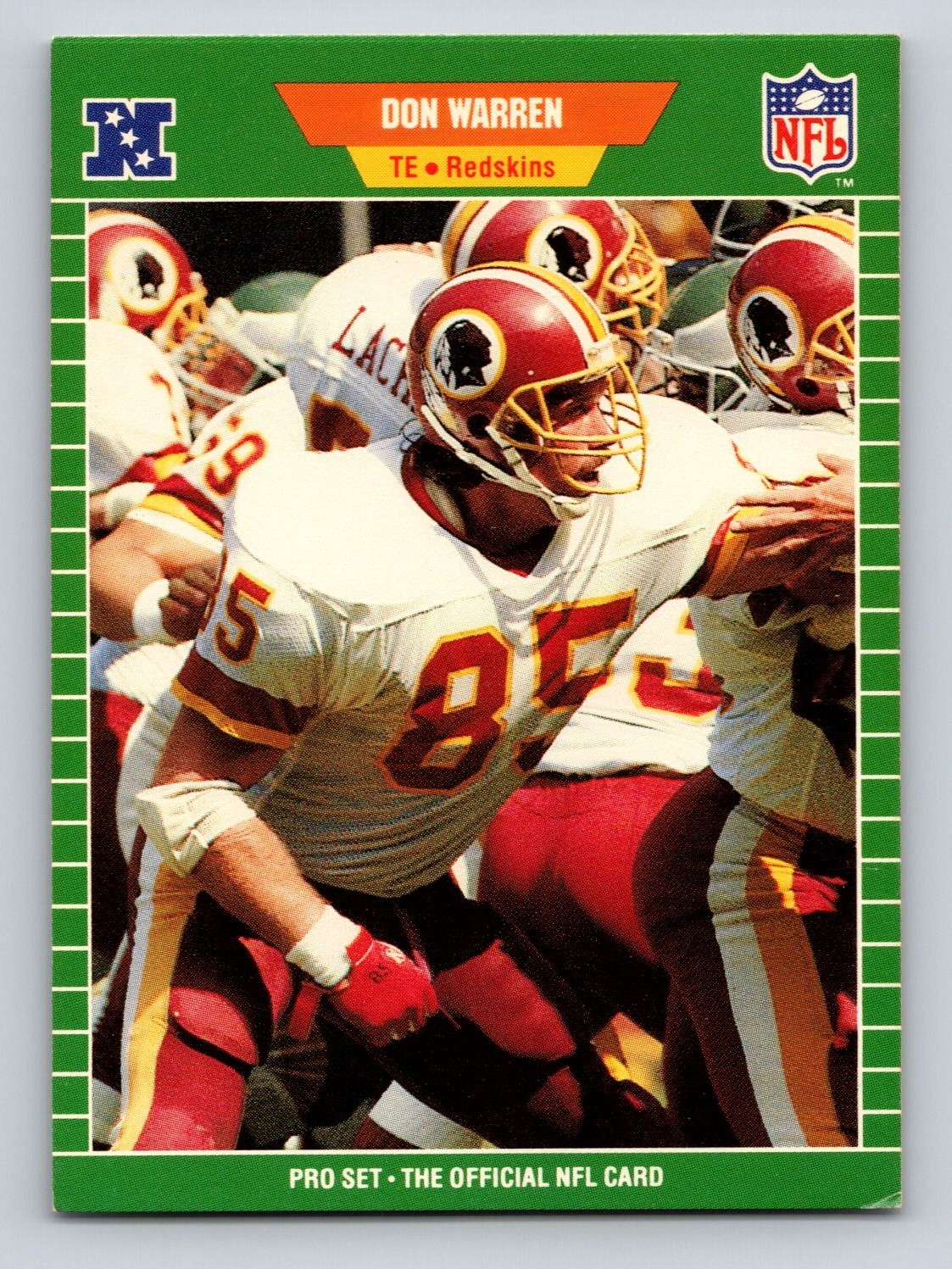 1989 Pro Set - Don Warren #437 Washington Redskins