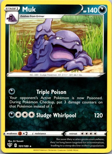Muk 101/189 Rare Darkness Ablaze Pokemon Near Mint
