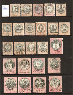 HUNGARY STAMPS FISCALMARKEN STAMPELMARKEN 1866 LOT 24 VALUES