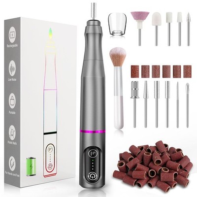 Cordless Nail Drill Electric Rechargeable File Kit, Professional Efile Acryli...