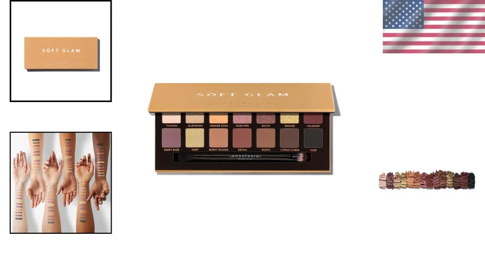 Lightweight Soft Glam Eyeshadow Palette - 14 Versatile Shades for Every Occasion - Image 2 of 4
