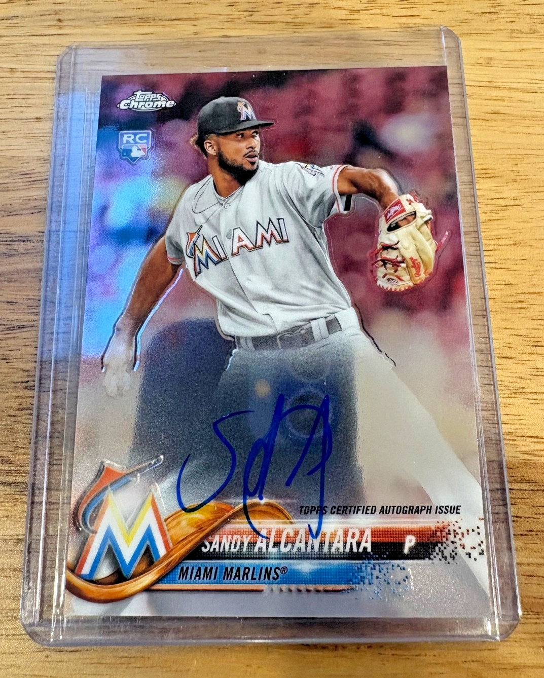 2018 Topps Chrome ROOKIE AUTO Sandy Alcantara #RA-SA RC