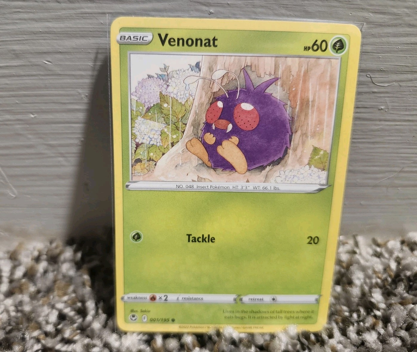 VENONAT Common 001/195 Silver Tempest Pokemon Card