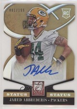 2014 Panini Elite Rookie Status Gold Die-Cut /199 Jared Abbrederis #143 Auto 0c6