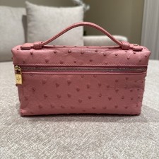 Loro Piana Pink/gold Ostrich L19 Bag