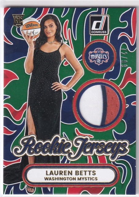 2026 Donruss WNBA Lauren Betts RC 72/99 Rookie Jerseys 3 color Patch