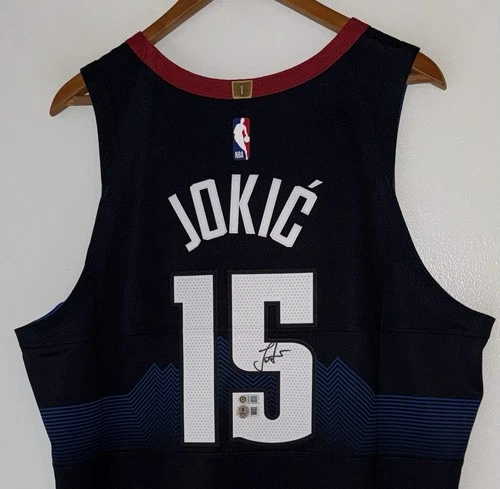 Nikola Jokic Signed Denver Nuggets Nike ADV NBA Authentic City Jersey USASM BAS