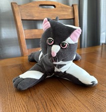 Vintage Tonka Pound Purries Cat Gray White Plush Stuffed Animal 13 Large