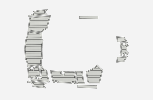 2011-2017 Chaparral 226 SSI Cockpit Swim platform 1/4" 6mm EVA faux teak Floor - Foto 11 di 13
