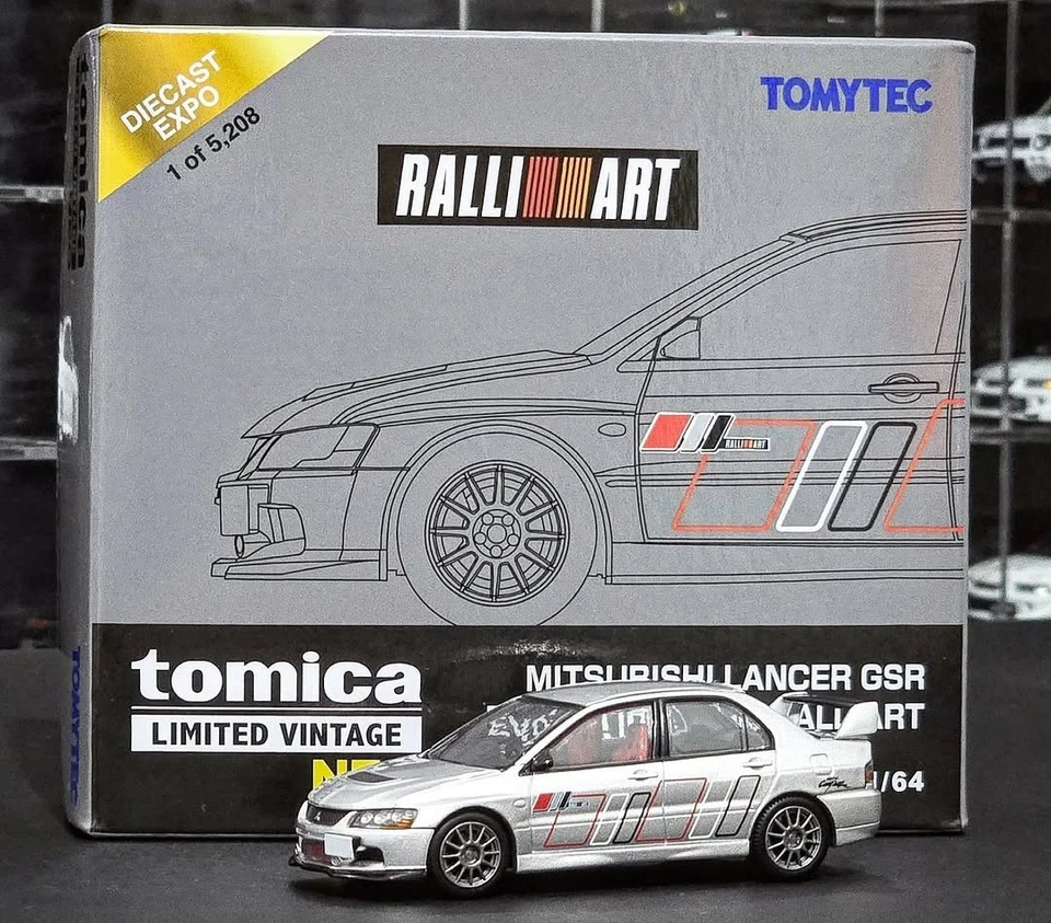 TOMICA LIMITED VINTAGE NEO MITSUBISHI LANCER EVOLUTION IX MR RALLIART IDE 2025 - Image 3 of 4