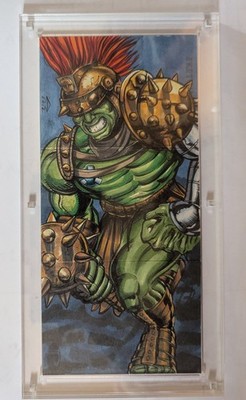 HULK 2012 Marvel Premier 3 Panel Booklet Hand Drawn Artist Sketch Card 1/1