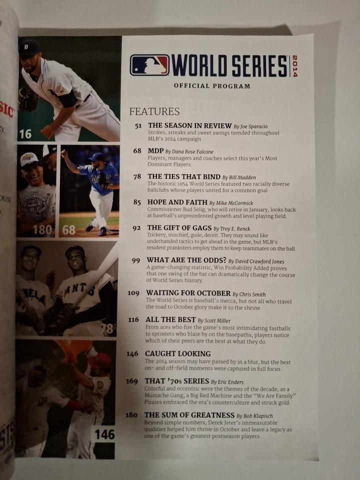 2014 KANSAS CITY ROYALS SAN FRANCISCO GIANTS WORLD SERIES OFFICIAL PROGRAM - Image 3 of 4