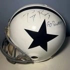 Tony Romo Signed Full Size Replica Helmet White Throwback Dallas Cowboys No COA