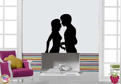 Wall Stickers Vinyl Kissing Couple Love Romantic Decor For Bedroom ...