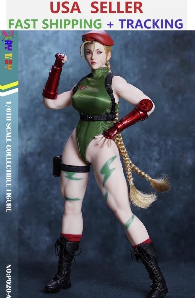 PLAY TOY P020-A　グリーン　キャミィ風　シームレスフィギュア Play Toy 1/6 P020-A Green Fighting Female Warrior Cammy – HsunnyToy