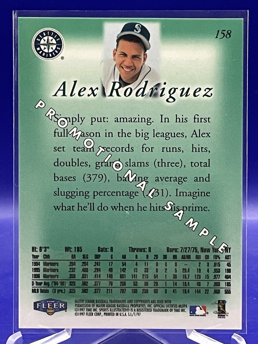 1997 Fleer Sports Illustrated Promotional Sample Alex Rodriguez