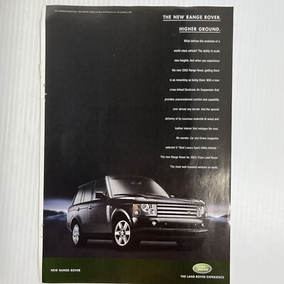 Land Rover  Higher Ground Original Vintage Print Ad