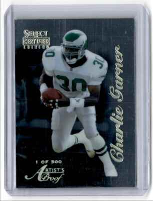1996 Select Certified Artist's Proof Charlie Garner /500 Philadelphia Eagles #12